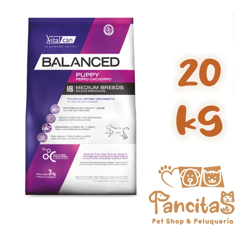 [31728] VITAL CAN BALANCED  DOG PUPPY MEDIUM 20KG PROMO