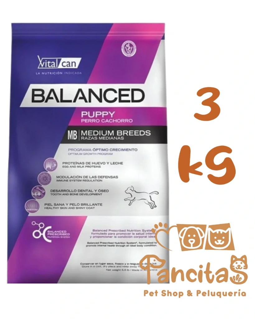 [31726] VITAL CAN BALANCED DOG PUPPY MEDIUM 3KG