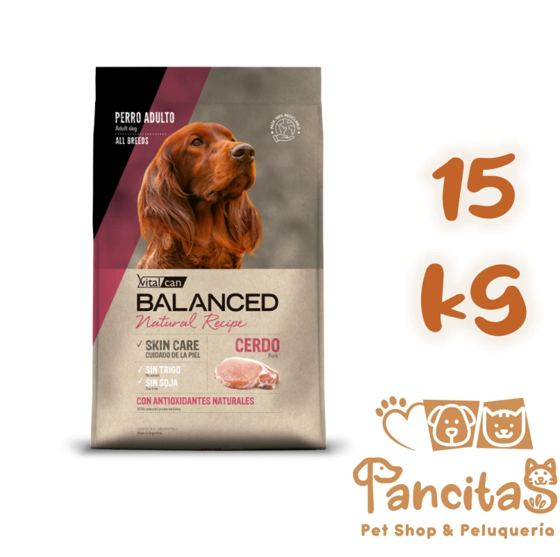 [11935] VITAL CAN BALANCED DOG NATURAL RECIPE CERDO Y ARROZ 15KG