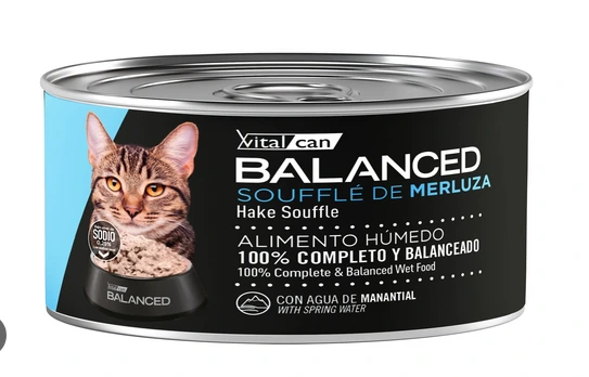 [013-2065] VITAL CAN BALANCED LATA CAT ADULT SOUFFLE MERLUZA 85gr