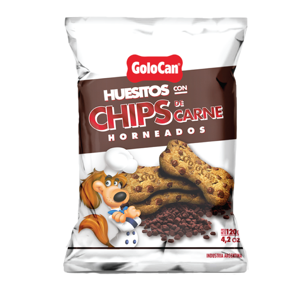 GOLOCAN HUESITOS CON CHIPS CARNE HORNEADOS 120GR