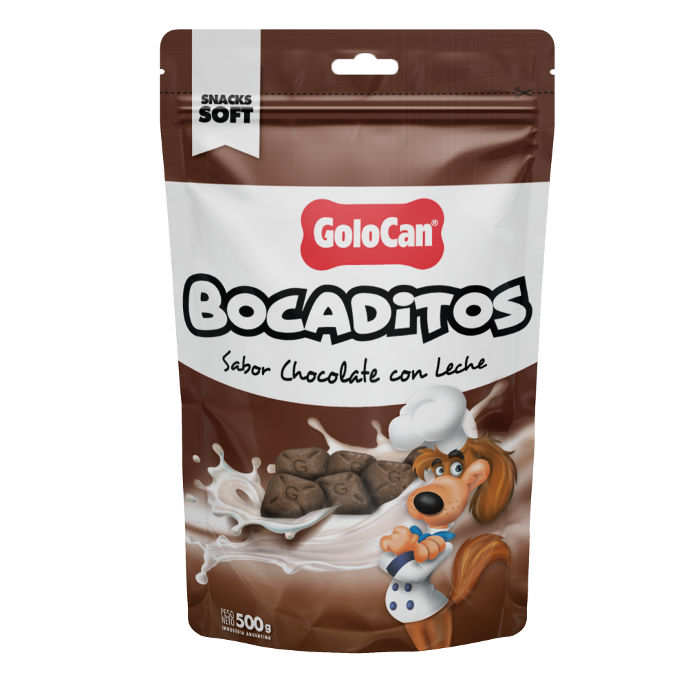 GOLOCAN BOCADITOS SABOR CHOCOLATE CON LECHE 500GR