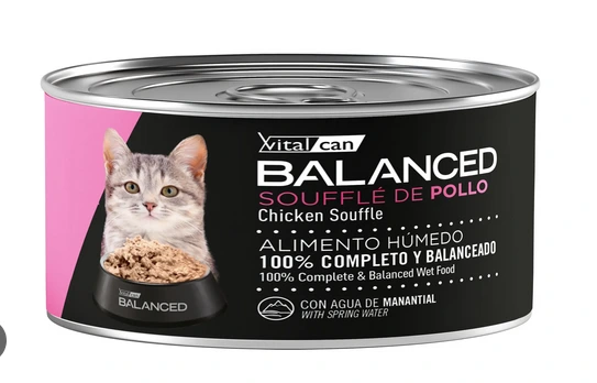 VITAL CAN BALANCED LATA CAT KITTEN SOUFFLE POLLO 85gr
