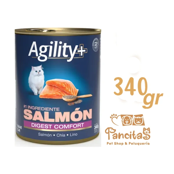 AGILITY+ CAT LATA ALIMENTO HUMEDO SALMON DIGEST CONFORT 340GR