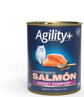AGILITY+ CAT LATA ALIMENTO HUMEDO SALMON DIGEST CONFORT 340GR
