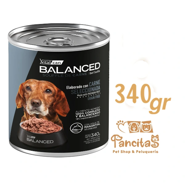 VITAL CAN BALANCED LATA DOG SENIOR SOUFFLE CARNE 340GR