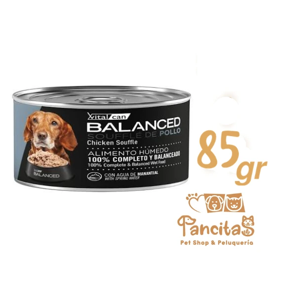 [013-2059] VITAL CAN BALANCED LATA DOG SENIOR SOUFFLE POLLO 85GR PROMO 2X1