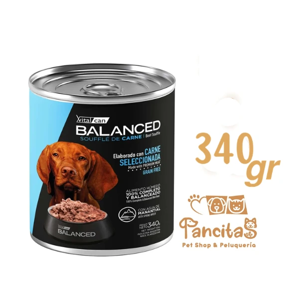 VITAL CAN BALANCED LATA DOG SOUFFLE CARNE 340GR