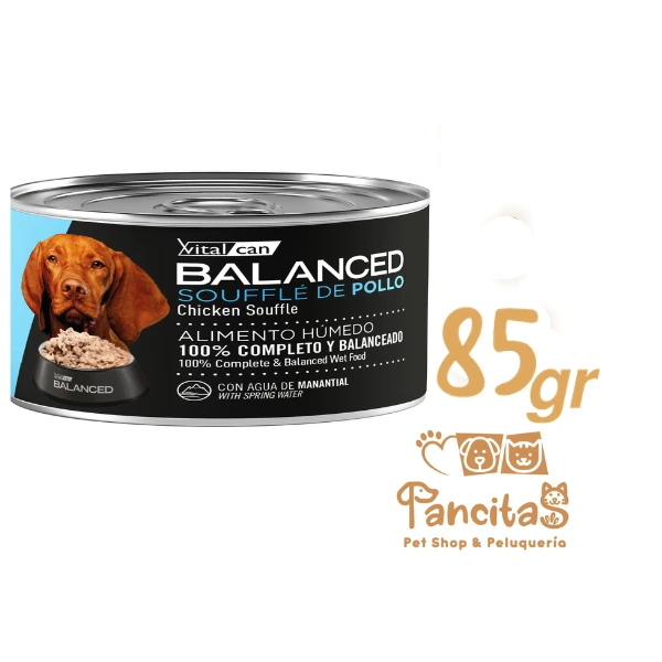 [013-2055] VITAL CAN BALANCED LATA DOG SOUFFLE POLLO 85GR PROMO 2X1