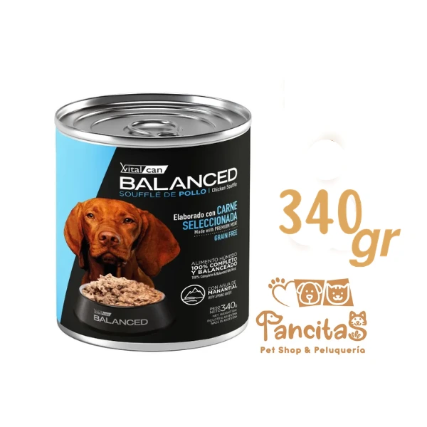 VITAL CAN BALANCED LATA DOG SOUFFLE POLLOS 340GR PROMO 2X1