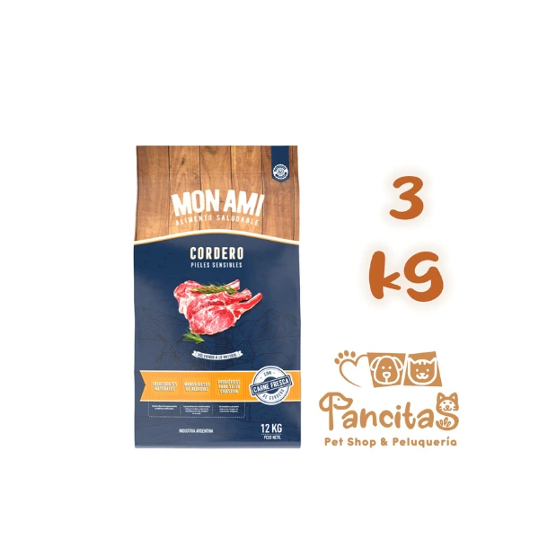 [6315] MON AMI DOG HUMAN GRADE ADULTO CORDERO 3KG