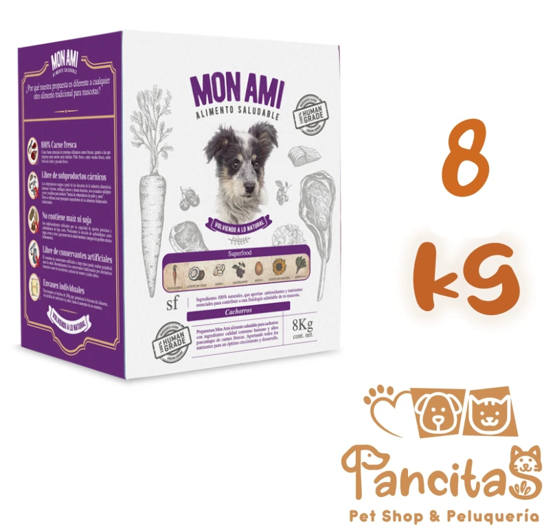 [6312] MON AMI DOG HUMAN GRADE CACHORRO 8KG PROMO