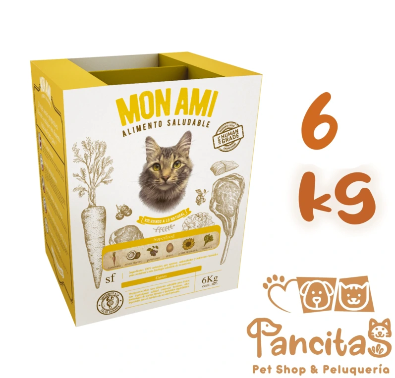 MON AMI HUMAN GRADE ADULTO GATO 6KG PROMO
