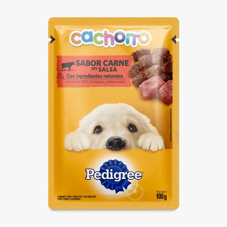 PEDIGREE POUCH DOG CACHORRO CARNE 100GR PROMO (6x5)