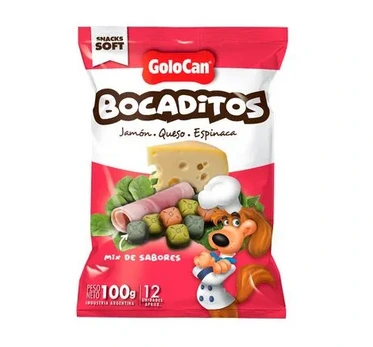 GOLOCAN BOCADITOS SABOR JAMON QUESO ESPINACA 100GR