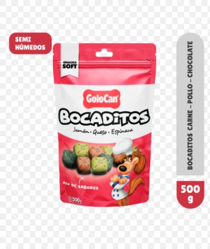 GOLOCAN BOCADITOS SABOR JAMON QUESO ESPINACA 500GR