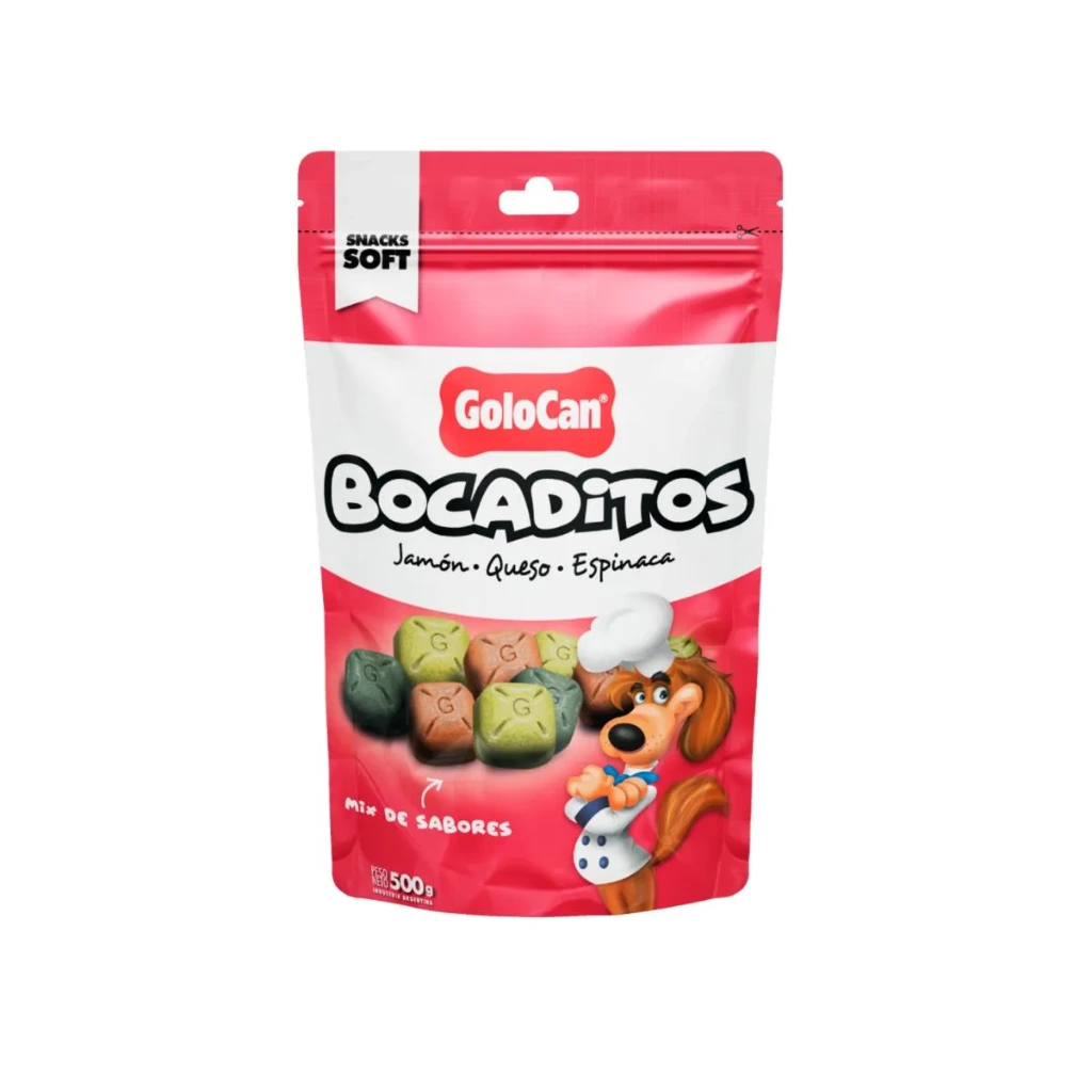 GOLOCAN BOCADITOS SABOR JAMON QUESO ESPINACA 500GR