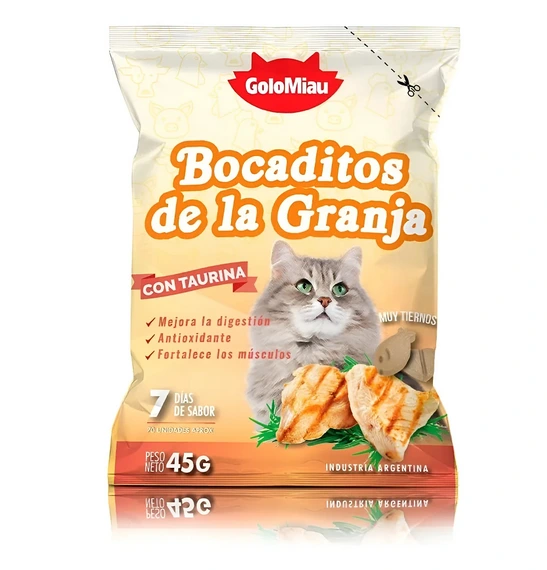 GOLOCAN CAT BOCADITOS DE LA GRANJA 45GR