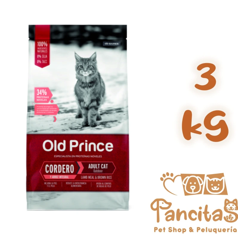 [21164] OLD PRINCE GATO ADULTO CORDERO Y ARROZ3KG