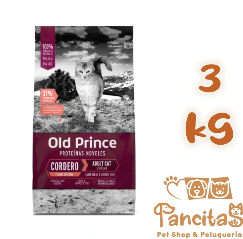 [21220] OLD PRINCE GATO STERILIZADO CORDERO Y ARROZ  3KG
