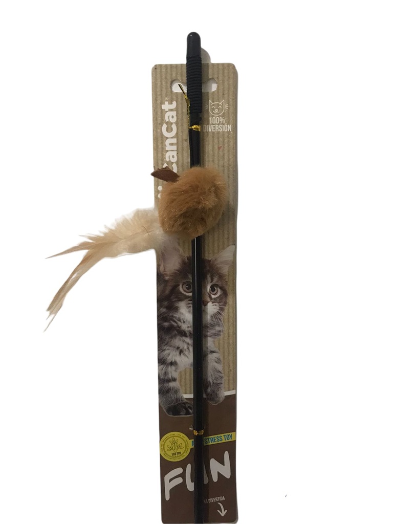 CANCAT FUN CAT VARITA PELOTA CON PLUMA