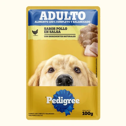 [10201460] PEDIGREE POUCH ADULTO RAZAS MEDIANAS SABOR POLLO 100GR PROMO 5+1