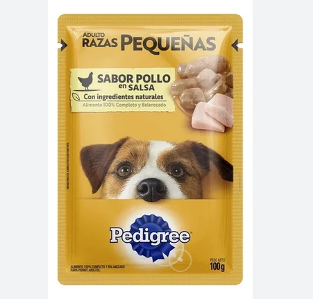 PEDIGREE POUCH DOG ADULTO POLLO RAZAS PEQUEÑAS 100GR PROMO 5+1