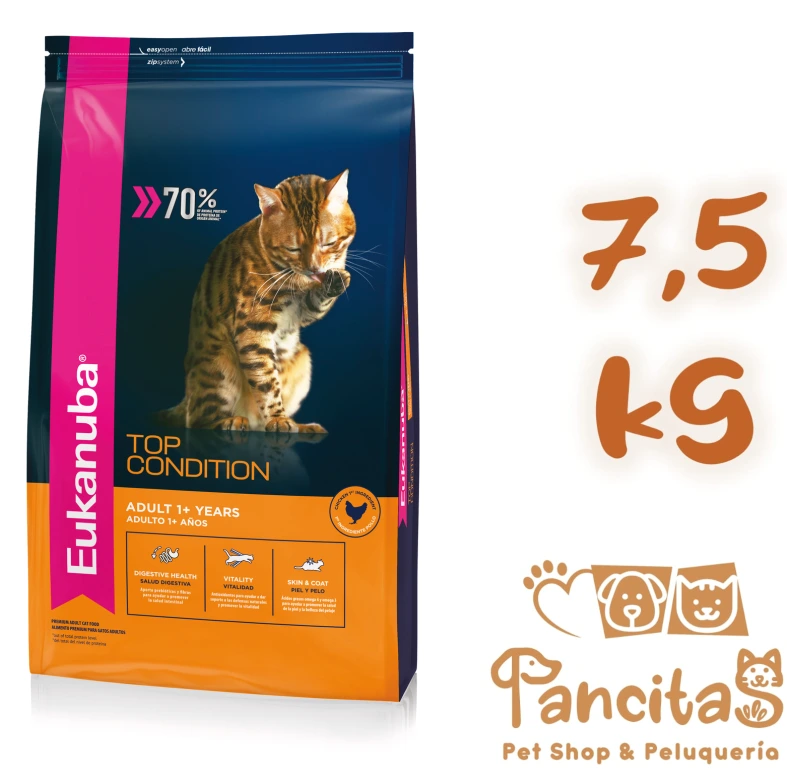 EUKANUBA CAT ADULTO TOP CONDITION 7,5KG PROMO