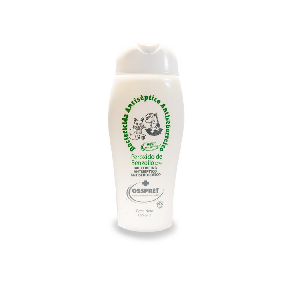 OSSPRET SHAMPOO CON PEROXIDO DE BENZOILO 2% 250ML