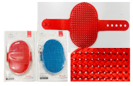 MANOPLA DE GOMA OVAL CON PEINE