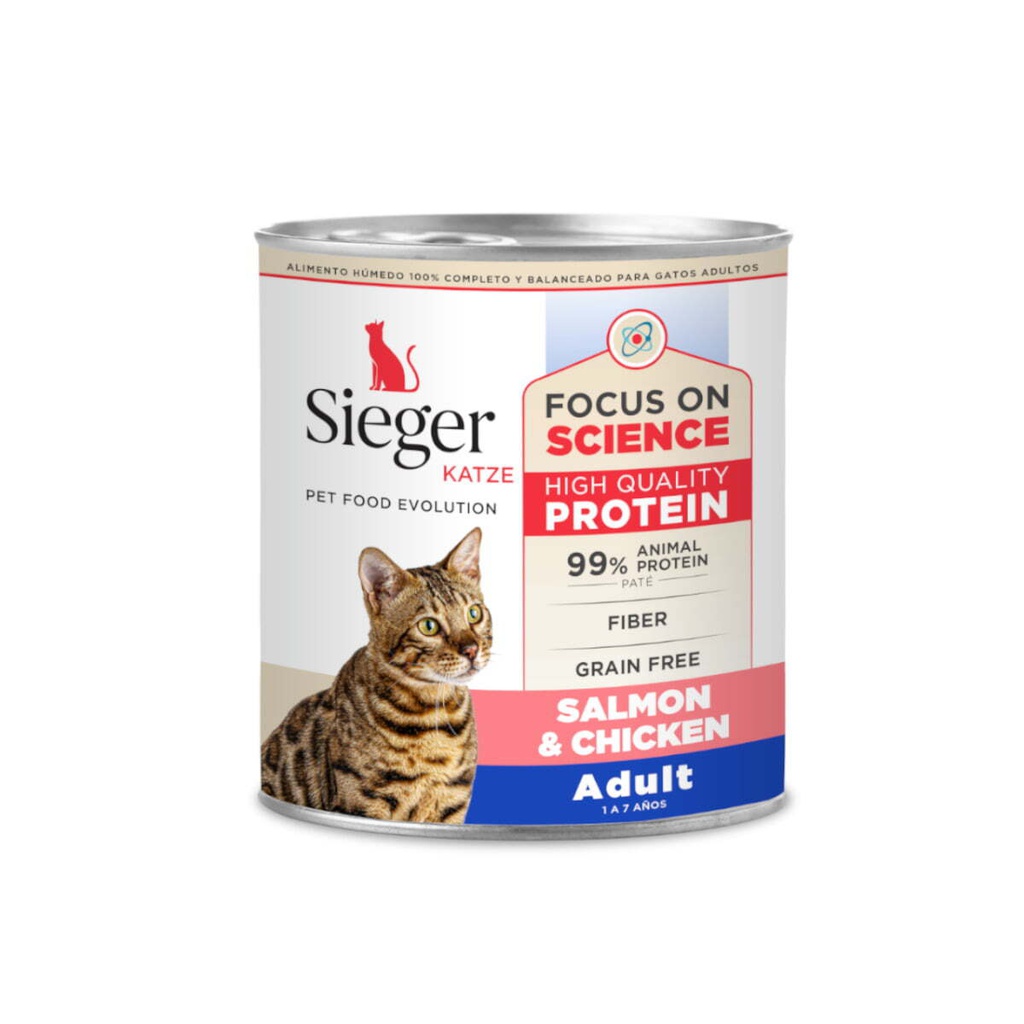 SIEGER KATZE LATA SALMON Y POLLO 340GR PROMO (2x1)