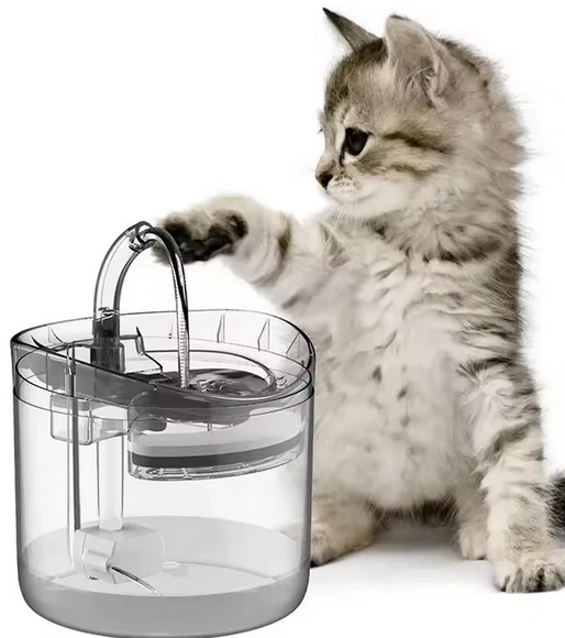 BEBEDERO AUTOMATICO TRANSPARENTE GATO