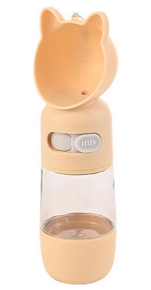 BEBEDERO BOTELLA PORTATIL CARITA AGUA Y COMIDA
