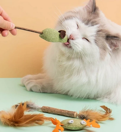 CHUPETIN DE CATNIP HIERBA GATERA RATA X2