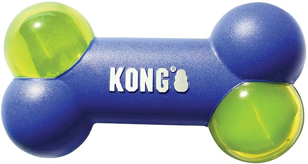 KONG SQUEEZZ ACTION HUESO VERDE Y AZUL