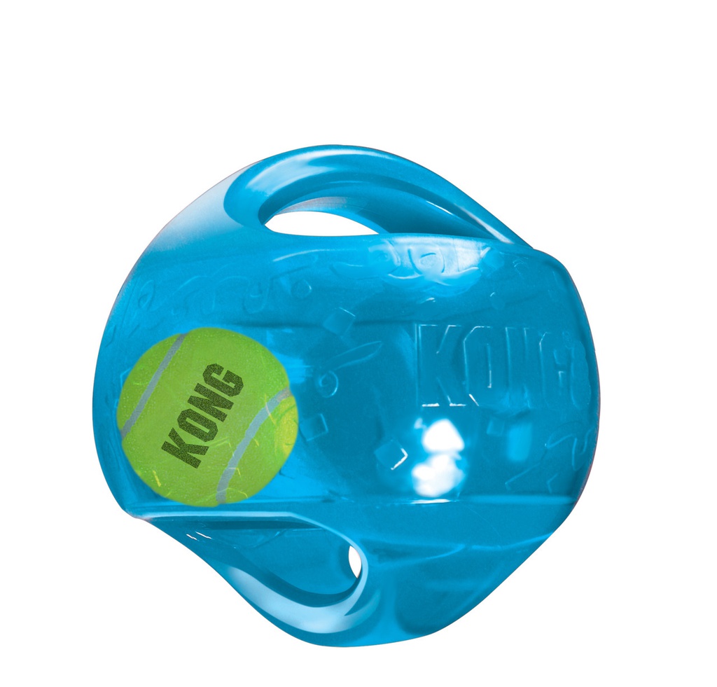 KONG JUMBLER BALL - ESFERA CON AGARRADERAS Y PELOTA TENIS ADENTRO