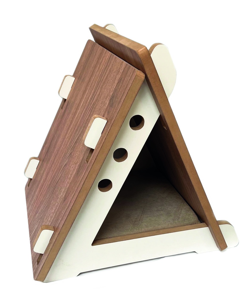 HUELLA BOX CASA RASCADOR ALPINA TRIANGULAR T2 50X51X59
