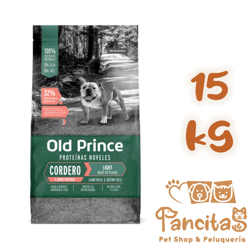 OLD PRINCE DERMA CORDERO Y ARROZ LIGHT 15KG