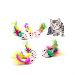 [24778] JUGUETE GATO / RATA CON PLUMA