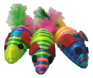 JUGUETE GATO / RATA MULTICOLOR HILO