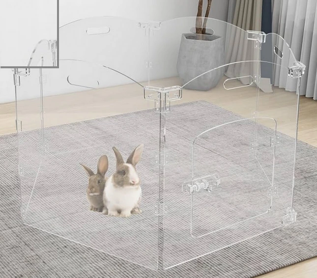 JAULA CERCO ACRILICO HEXAGONAL 29x25 CM