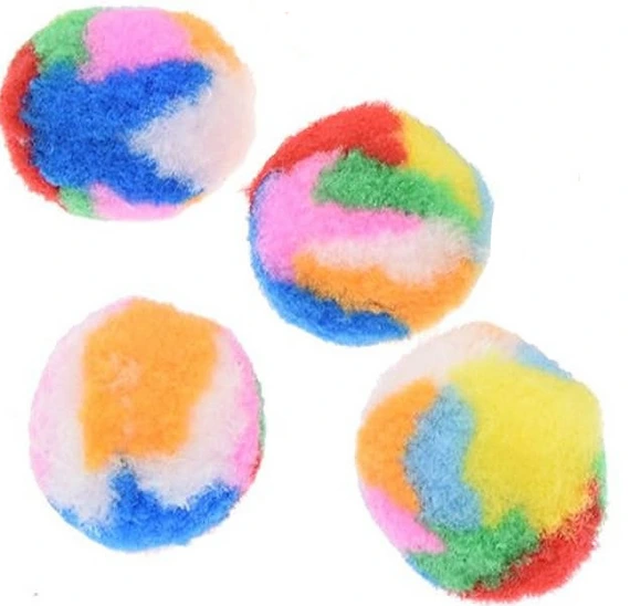 [24771] JUGUETE GATO / POMPON PACK X4