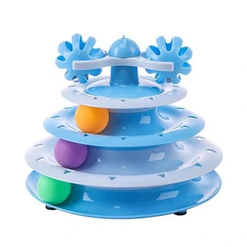 [25180] JUGUETE GATO INTERACTIVO 3 PISOS PELOTAS SONAJERO