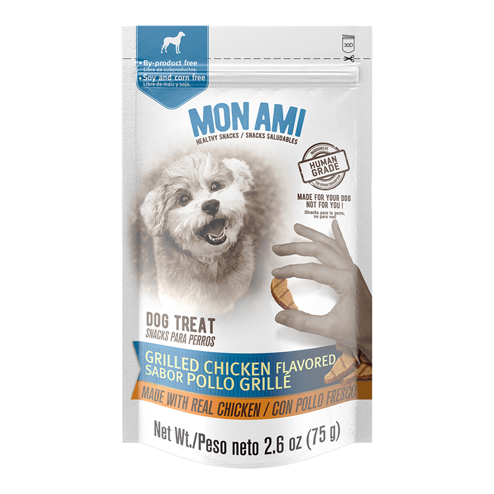 MON AMI SNACKS DOG TREAT SABOR POLLO GRILLE 75GR