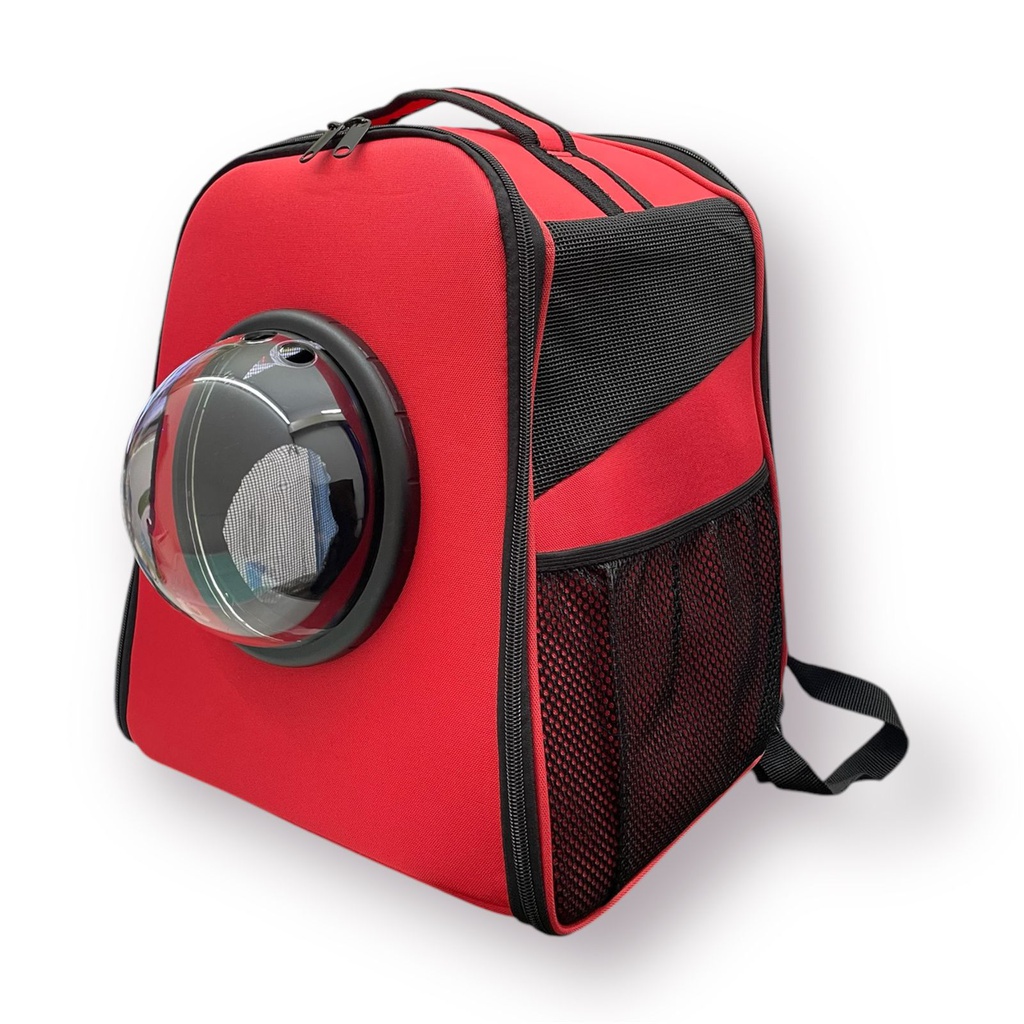 MOCHILA TRANSPORTADORA CON VISOR