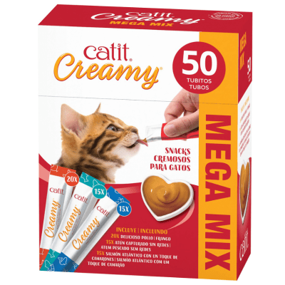 CATIT POUCH CAT CREAMY MEGAMIX CAJA X50