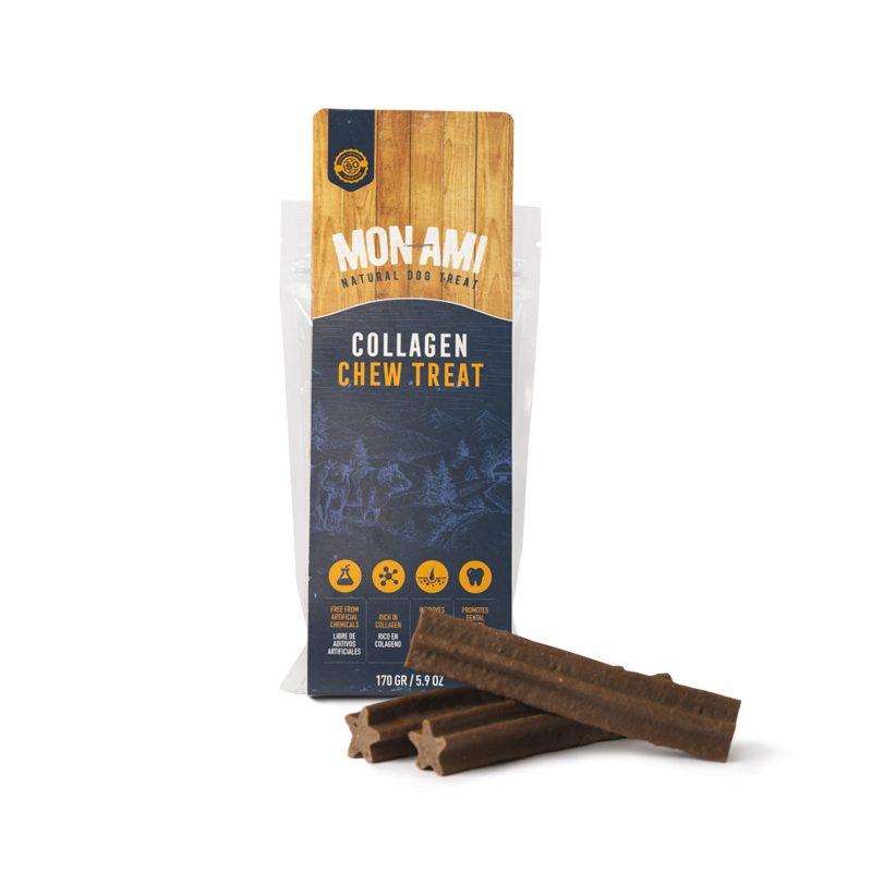 MON AMI SNACKS COLLAGEN CHEW TREAT MEDIUM 170GR
