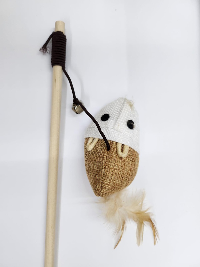 VARITA DE GATO RATON CON PLUMA