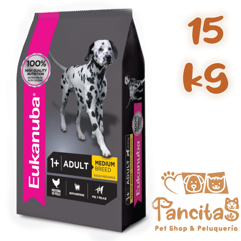 EUKANUBA  ADULTO MEDIUM 15KG PROMO