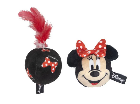 JUGUETE PELOTA CON PLUMA MINNIE MOUSE X2